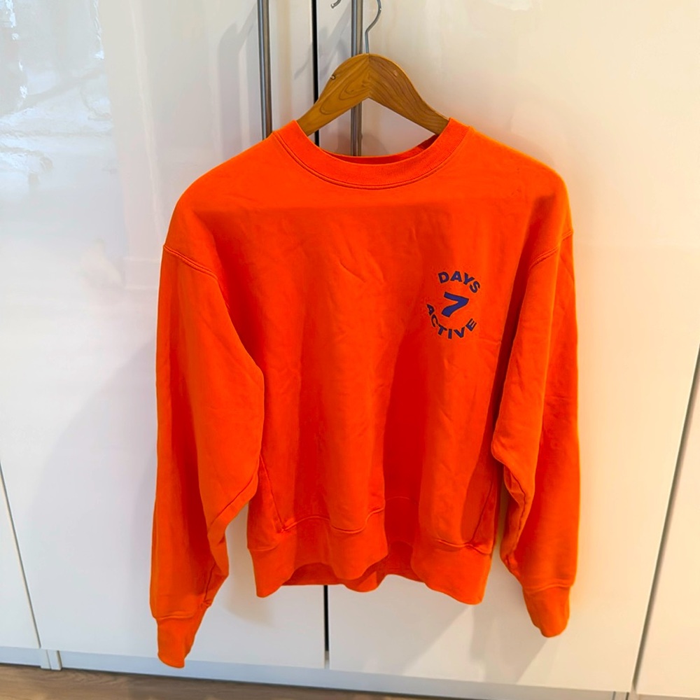 7 Days Active  Monday Crew Neck
Bright Orange sz XS